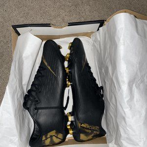 Nike Vapor 12 Elite FG Soccer Cleats Black Vivid Gold